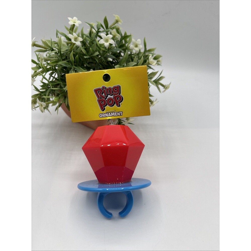 Ruz Ring Pop Large Plastic Ornament Novelty Candy Funny Gift 3.23" Christmas New